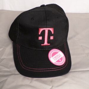 T-MOBILE Black & Pink Ball Cap Hat OS